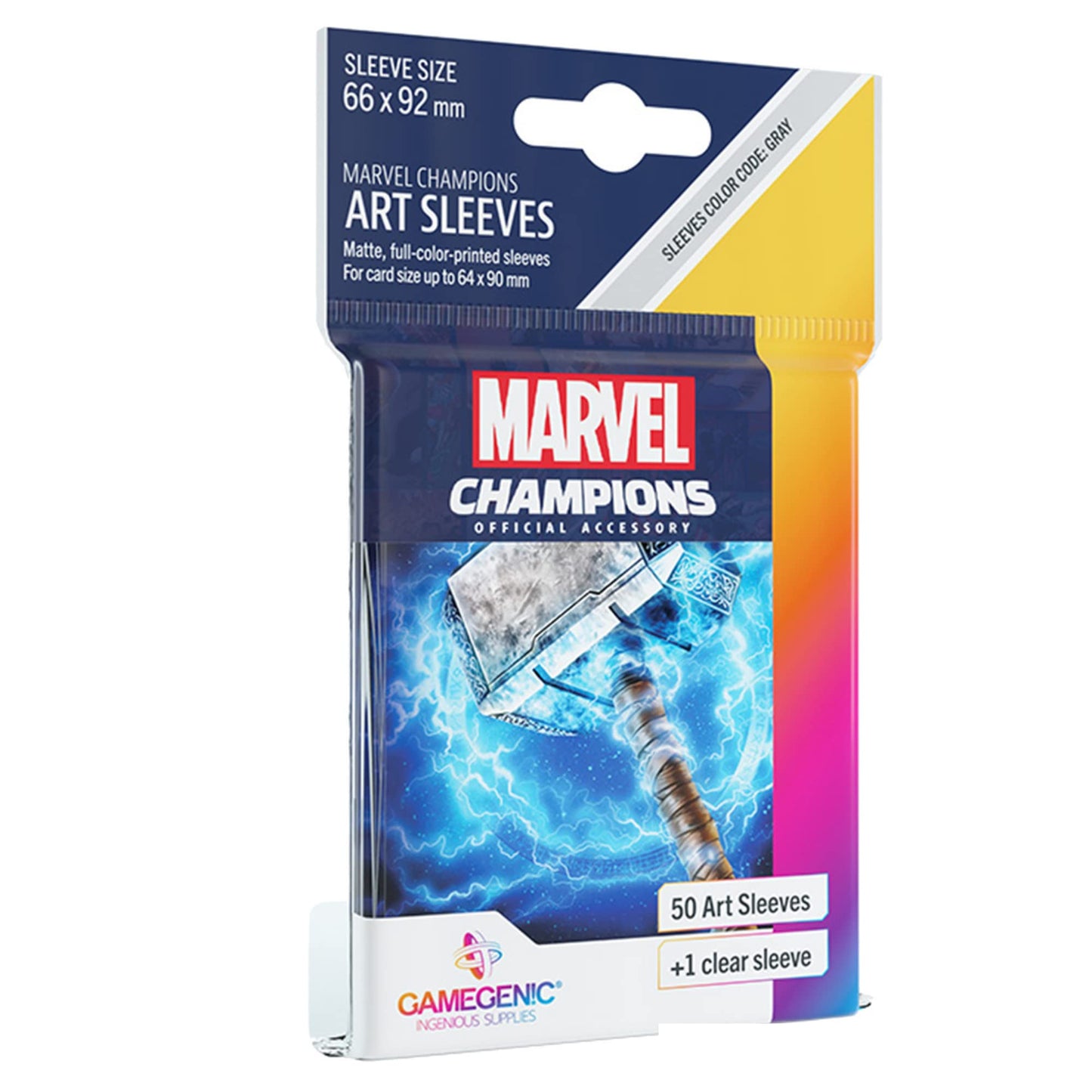 Gamegenic Marvel Champions The Card Game Official Captain America Art Sleeves | Pack Of 50 Art Sleeves And 1 Clear Sleeve | Card