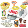 Sotodik Cash Register Toys Set 36PCS with Sounds, Scanner, Calculator & Play Food - Yellow Supermarket Learning for Kids