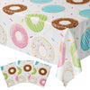 Blue Orchards Donut Table Covers (Pack of 3) - 54x108 XL - Donut Birthday Party Decorations, Donut Table Covers, Donut Tableclot