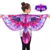 Irolewin Bird-Wings-Costume For Kids And Headband, Eagle-Parrot Dress-Up-Wings For Girls Boys Halloween-Party Favors (Purple)