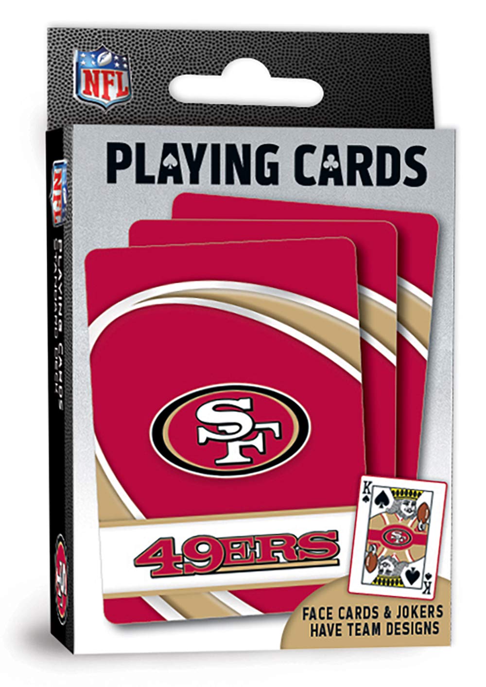 Masterpieces Family Games - Nfl San Francisco 49Ers Playing Cards - Officially Licensed Playing Card Deck For Adults, Kids, And Family