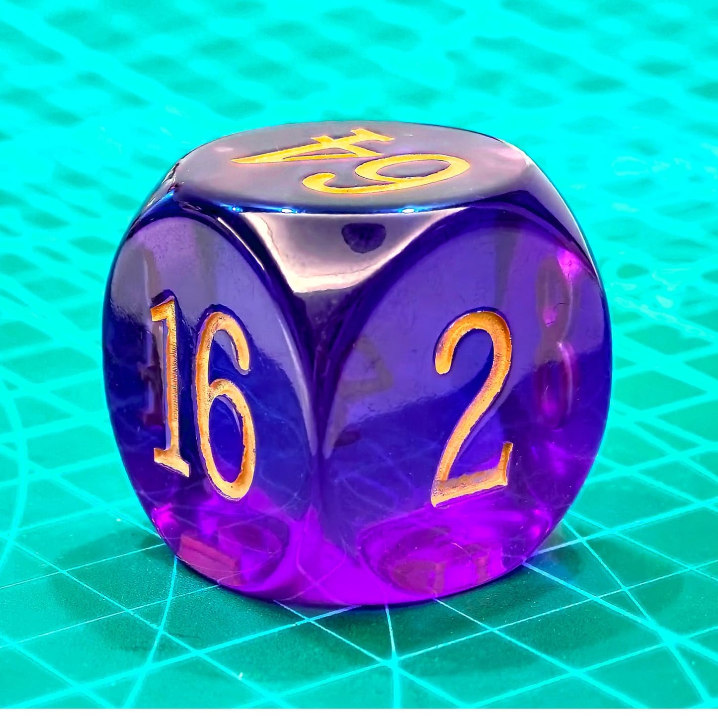 BESCON DICE 30MM Translucent Purple Backgammon Doubling Cube Dice - Large 1 3/16 Number Dice for Enhanced Gameplay