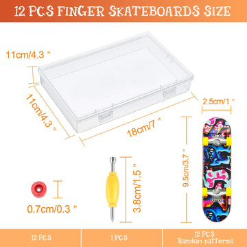 25 Pieces Fingerboards Set Mini Finger Skateboard Fingertip Movement Party Favors Finger Skate Include Replacement Wheels And Tools