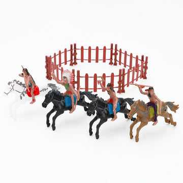 ONEST 26 Pieces Native American Figurines Indian Figurines Indians Historical Plastic Action Figures for Projects Decoration Bir