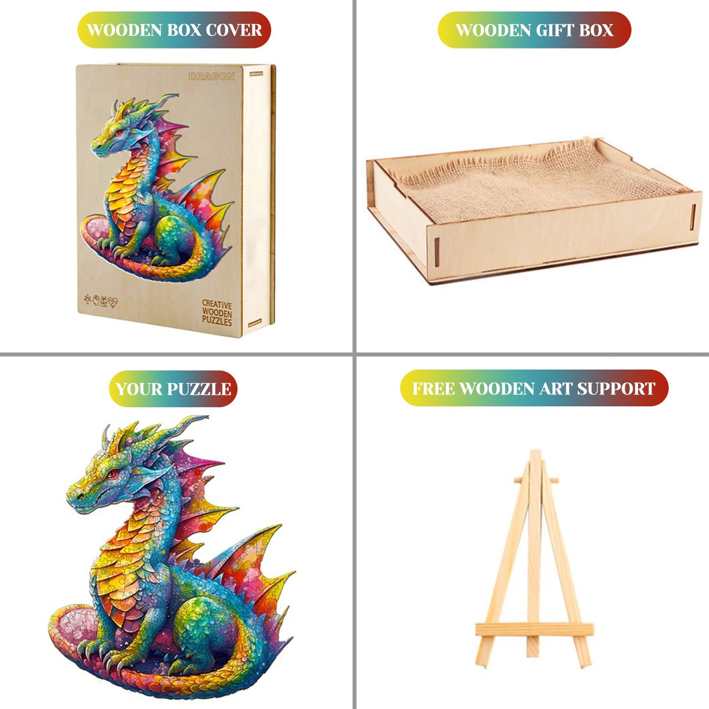 Kaayee Wooden Jigsaw Puzzles-Wooden Puzzle Adult Unique Shape Advanced Dragon Wooden Jigsaw Puzzle For Adult, Family Puzzles 14