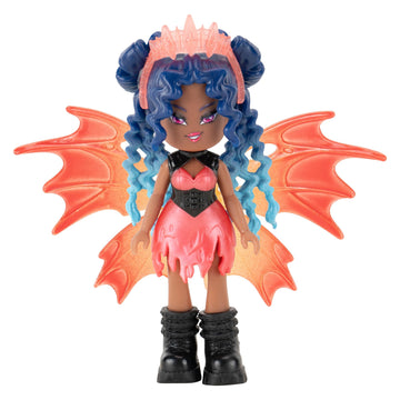 Royale High 3” Fire Fairy Fashion Doll - 1 Figure With 9 Fashion Accessories - Virtual Item Code Included - Series 1 - Ages 5+