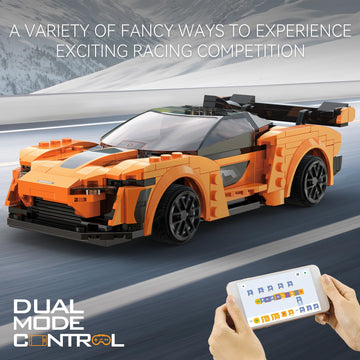 CaDA STEM Building Toys for 6 8 9 10+ Year Old Boys, Remote Control Car Blocks Kits with Programmable APP, Sports RC Building To