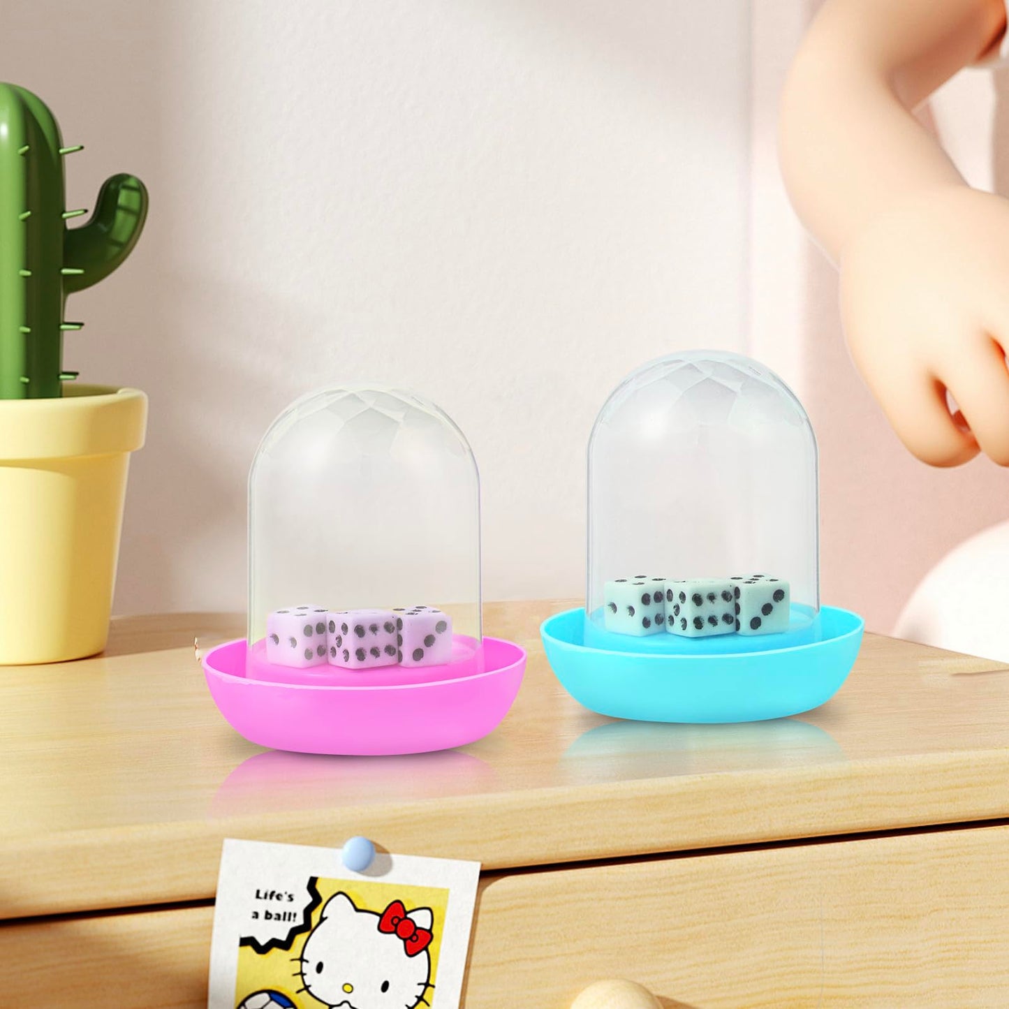 12 Pack Mini Dice Cup Set,Party Favors for Adults Kids Toddlers, Plastic Shaker Dice Game,Shaker Cup Desk Toys, Classroom Reward