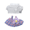 17cm Doll Clothes 17cm Clothes Skirt Set 2 Piece Set T-Shirt+Colorful Skirt Outfit enhanced Fashion Cute Doll Accessories (NO Doll)(Style B)