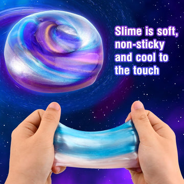 58 Pack Galaxy Valentine'S Day Slime Kit Party Favor, Mini Bulk Slime Stretchy, Non-Sticky, Slime For Girls And Boys, Stress Rel
