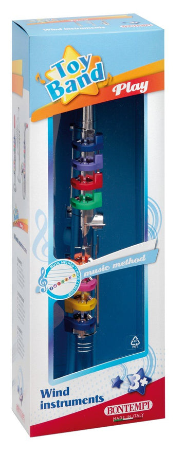 The Original Toy Company Bontempi Toy Clarinet for Kids, Silver, Model CL4431/N, Plastic Material