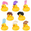 Rubber Ducks Bath Toys with Wig, 12 PCS Cute and Funny Small Rubber Ducks Bathtub Toys Shower Toys for Birthday Gifts Summer Poo