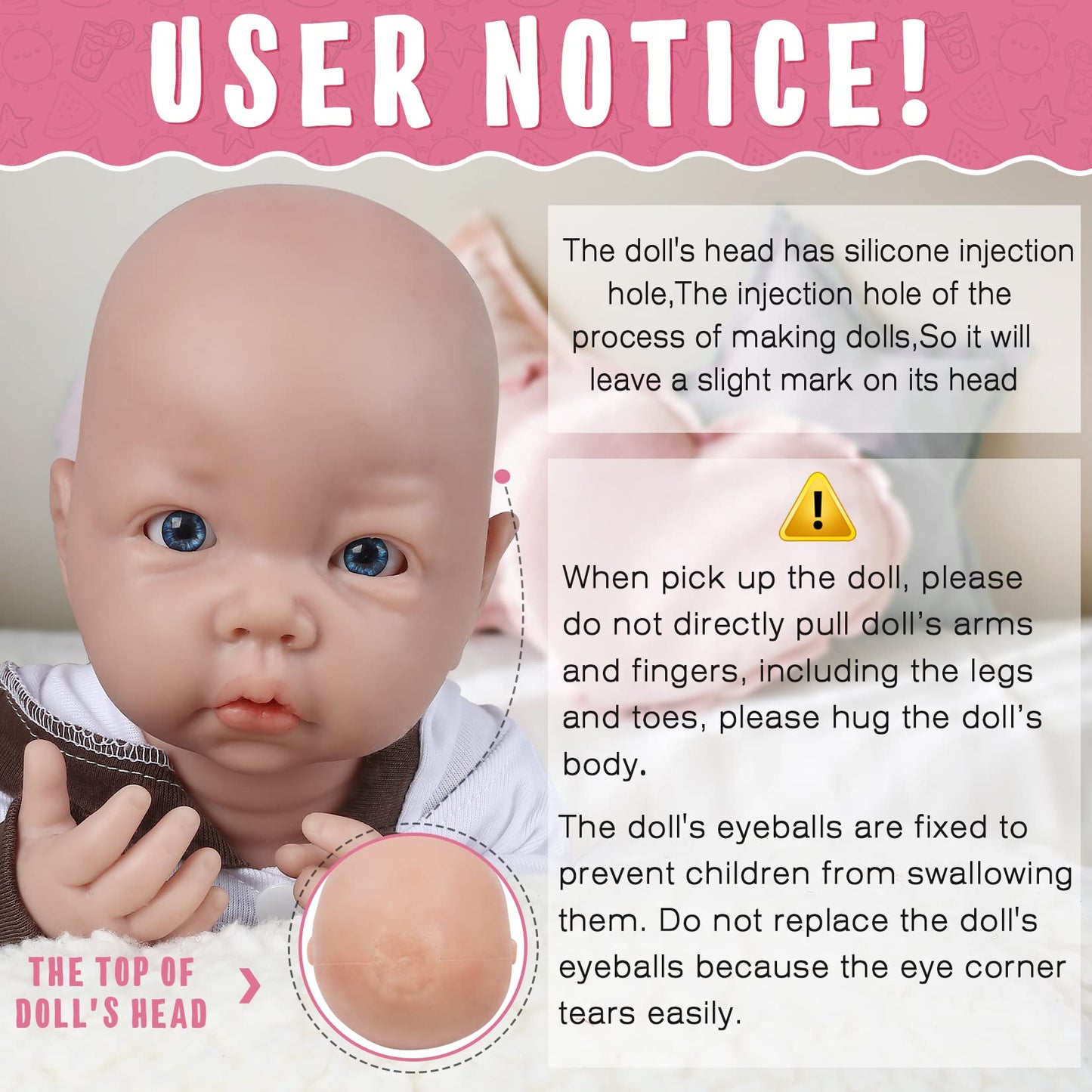 Vollence 17 Inch Full Silicone Baby Doll,Not Vinyl Material Dolls,Eyes Open Realistic Reborn Baby Doll,Real Baby Doll,Lifelike Baby Dolls - Girl