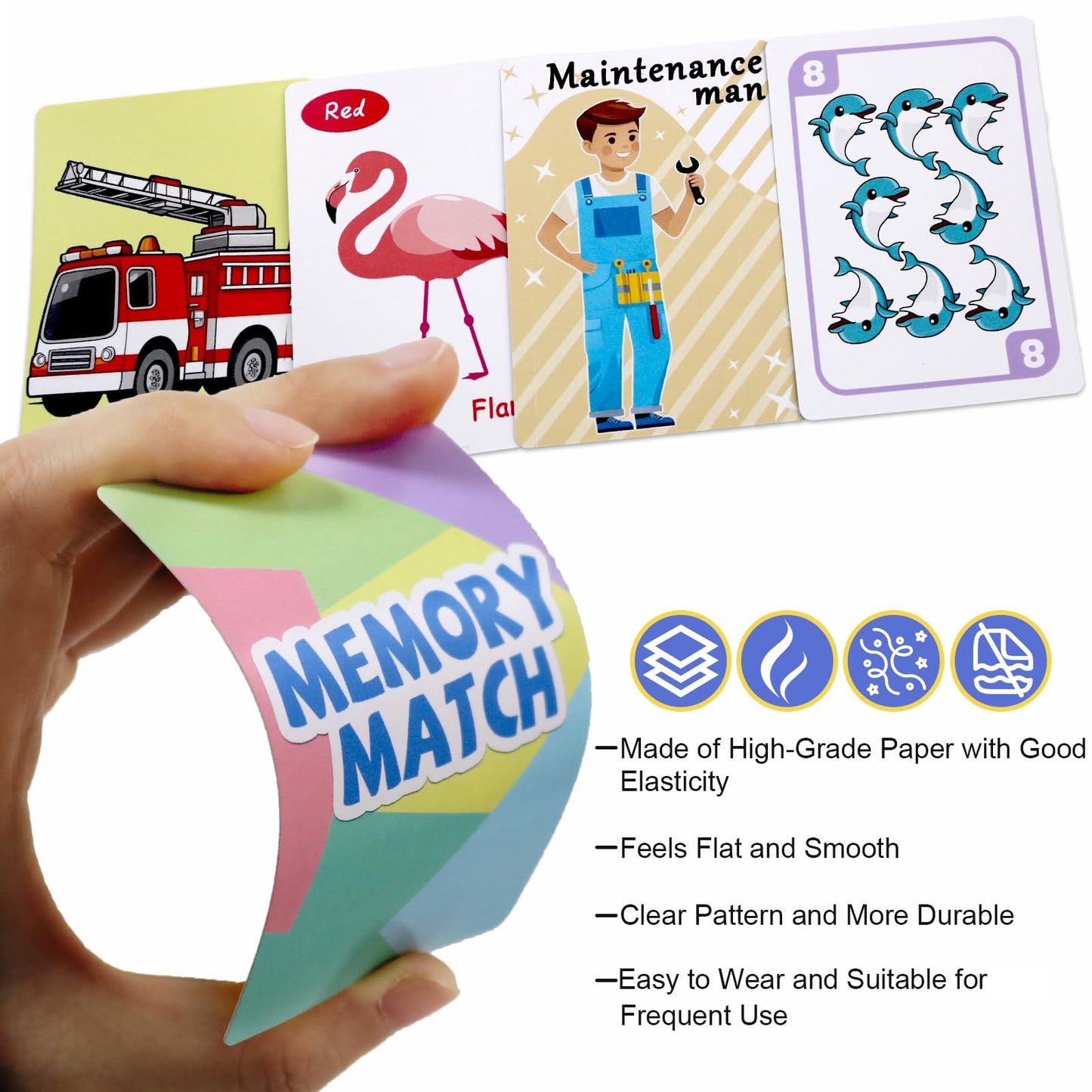 Card Games Old Maid, Go Fish, Slap Jack And Memory Classic Games - 4 Decks In 1 Pack, Fun Card Games For Kids Toddlers, Fun Kids