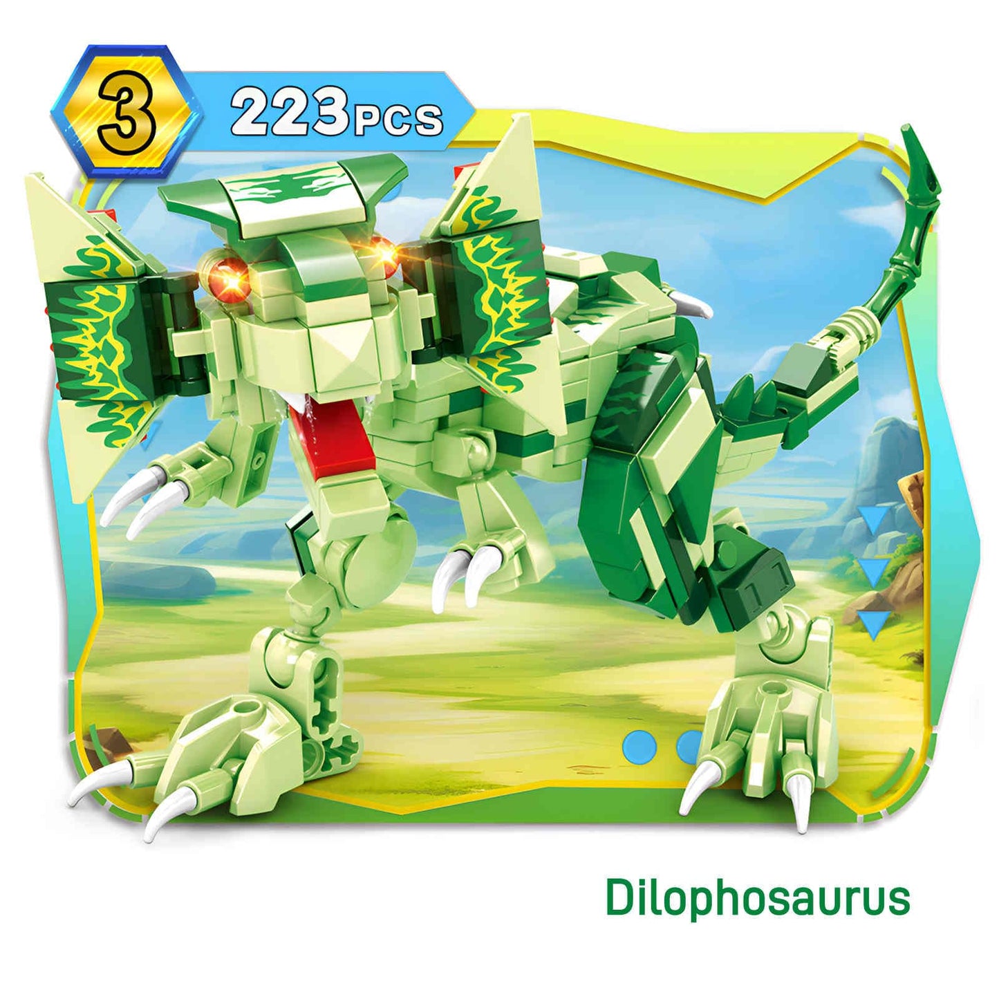 TOYONUS Dinosaur Sets for Boy Age 7 8 9 10 11 12 Years Old Dragon Building Toy for Kids Christmas Halloween Birthday Gift (4 Set)