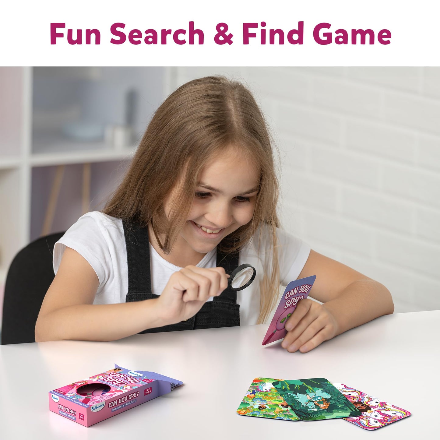 Skillmatics Party Favors (Pack Of 15) - Can You Spy Unicorns & Princesses Cards Set, Pink Goodie Bag, Gifts For Girls, Boys Ages 4, 5, 6, 7