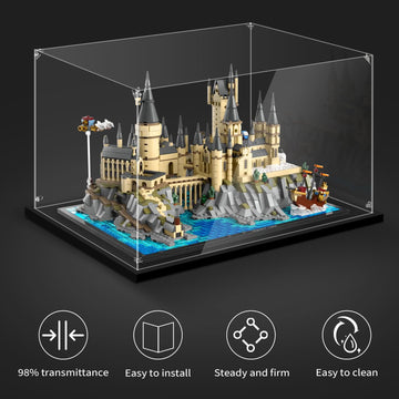 Lilikaka Acrylic Display Case For Lego 76419 Hogwarts Castle And Grounds, 14.17X11.02X9.441Inches (36X28X24Cm), Protect Your Col