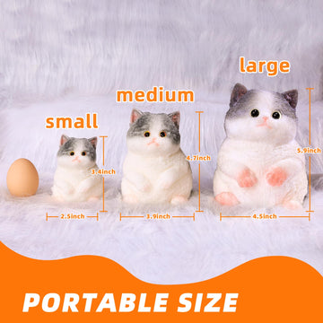 Big Taba Cat, Handmade Large Cat Taba Squishy Toys, Stress Relief, Funny, Cute Soft Cat Squishy Stress Toy Gifts (Large Blue and