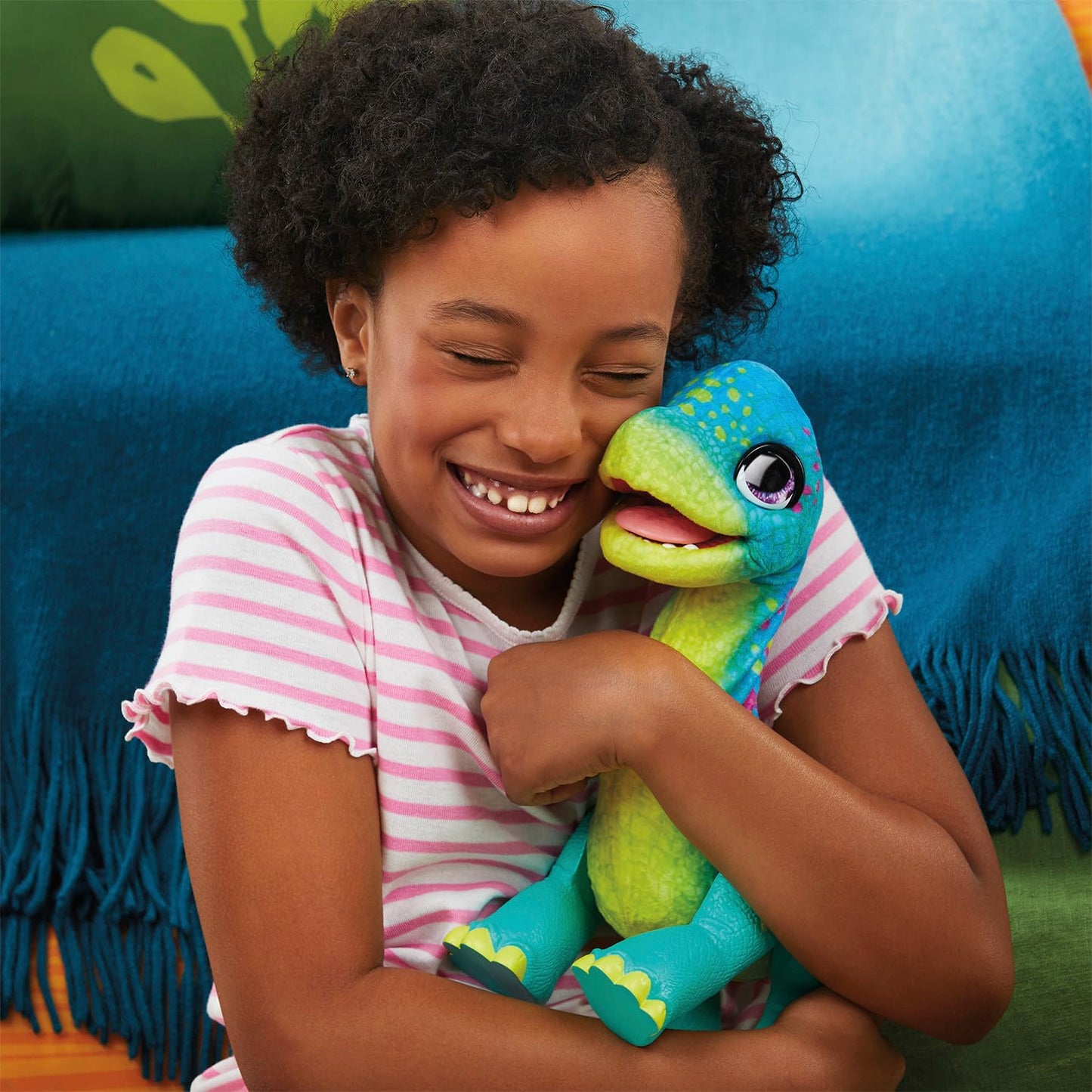 Furreal Snackin’ Sam The Bronto Interactive Toy 11-Inch Plush With Motions And Sounds, Kids Toys For Ages 4 Up By Just Play