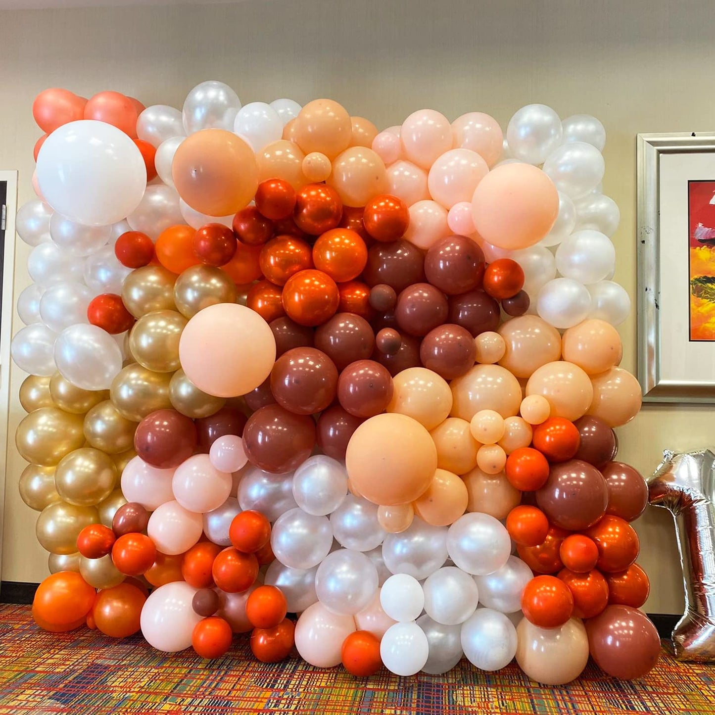 Chrome Orange Balloons 12 Inch, Double-Layered Metallic Dark Orange Balloons, Shiny Thick Chrome Metallic Burnt Orange Latex Helium Balloons For Birthday Wedding Graduation Party Decoration Supplies