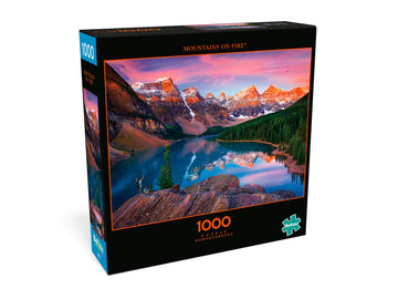 Buffalo Games - Mountains On Fire - 1000 Piece Jigsaw Puzzle Multicolor, 26.75'L X 19.75'W