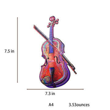 Wentufin - 150 Pieces Wooden Jigsaw Puzzles For Adults Large Size Wood Cut Puzzles Violin Wooden Jigsaw Puzzles Gift For Christm