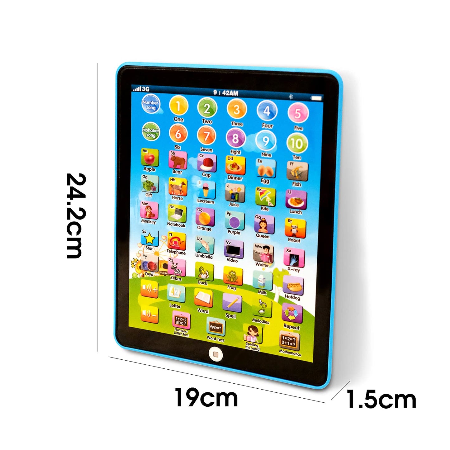 Stoulkd Kids Tablet -Learning Pad,With 6 Games To Learn Music/Words/Learning Letters/Alphabet,Education Tablet For Kids For Boys