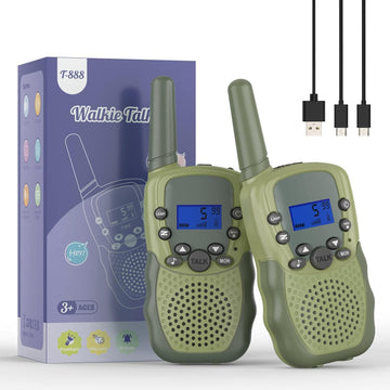 Kids Walkie Talkies Rechargeable For Boys Girls, Selieve 2 Way Radio 22 Channel 3 Miles Range Hd Voice Handheld Walky Talky Toy,