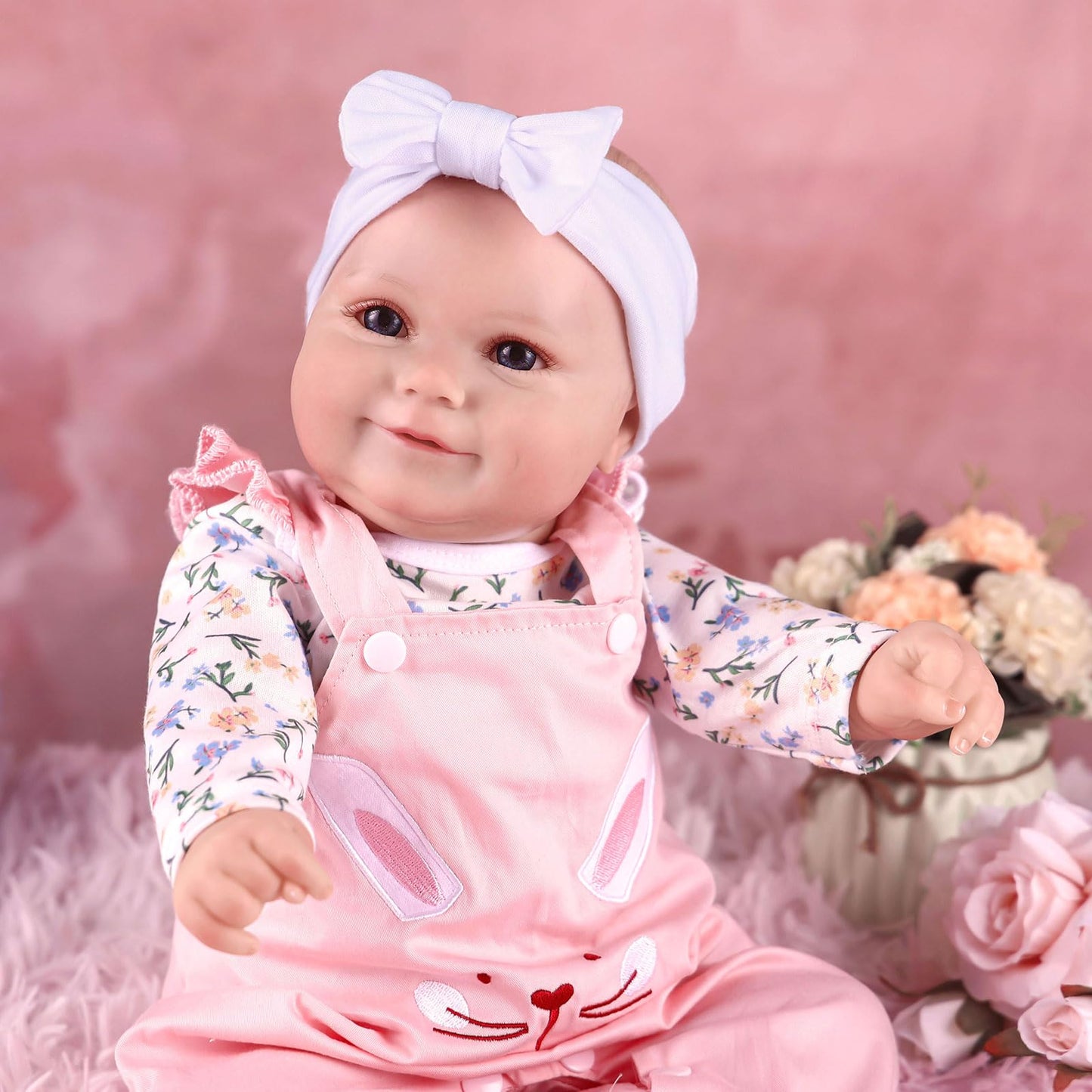 Babeside Reborn Baby Dolls, 20Inch Soft Cute-Realistic Baby Doll Girl W/Complete Accessories Real Life Reborn Baby Dolls That Look Real For 3+ Years Old Girls Gifts, Playtime