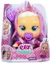 Cry Babies Kiss Me Stella 12" Baby Doll - Deluxe Blushing Cheeks, Shimmery Outfit, Multi-color, Includes Bonus Baby Bottle, Model 81901