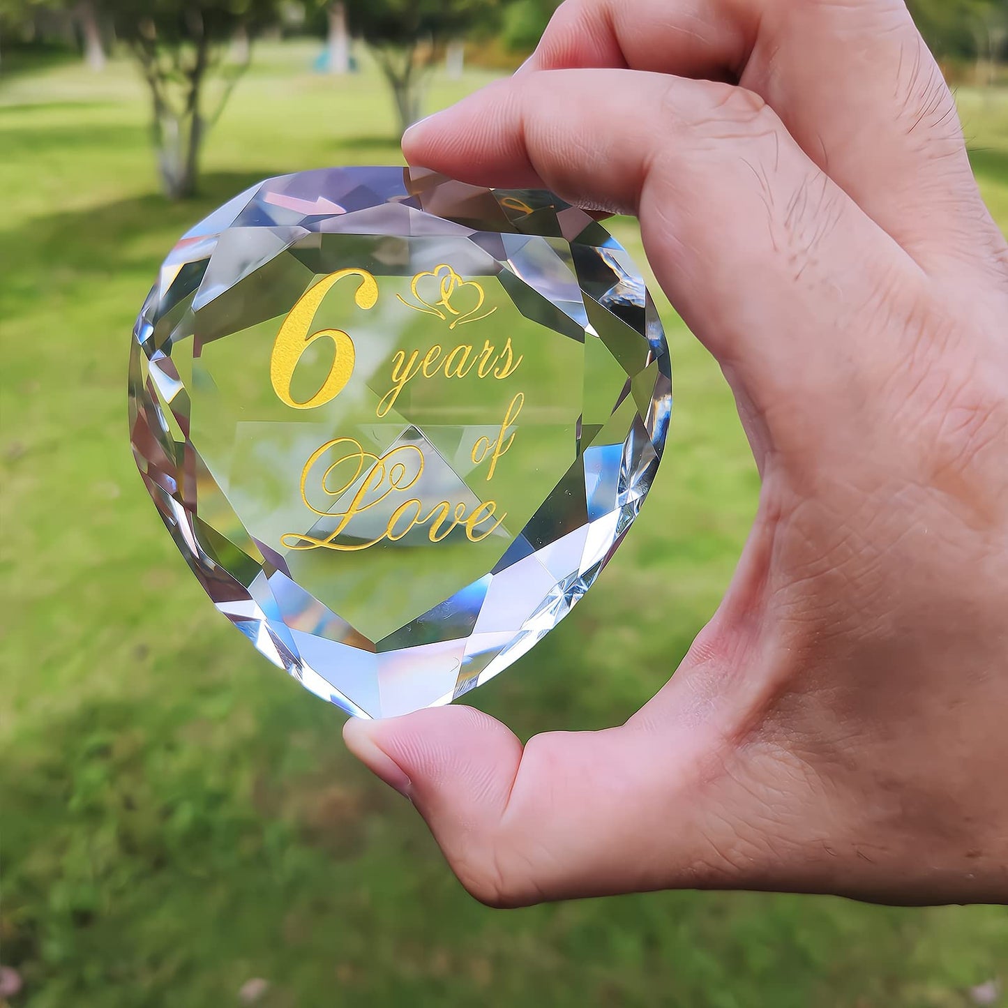 6Th Anniversary Crystal Gifts For Husband Wife Boyfriend Or Girlfriend, Cute 6Th Wedding Anniversary Valentines Day Romantic Gifts For Her Him Funny 6 Year Anniversary Marriage Presents For Couple