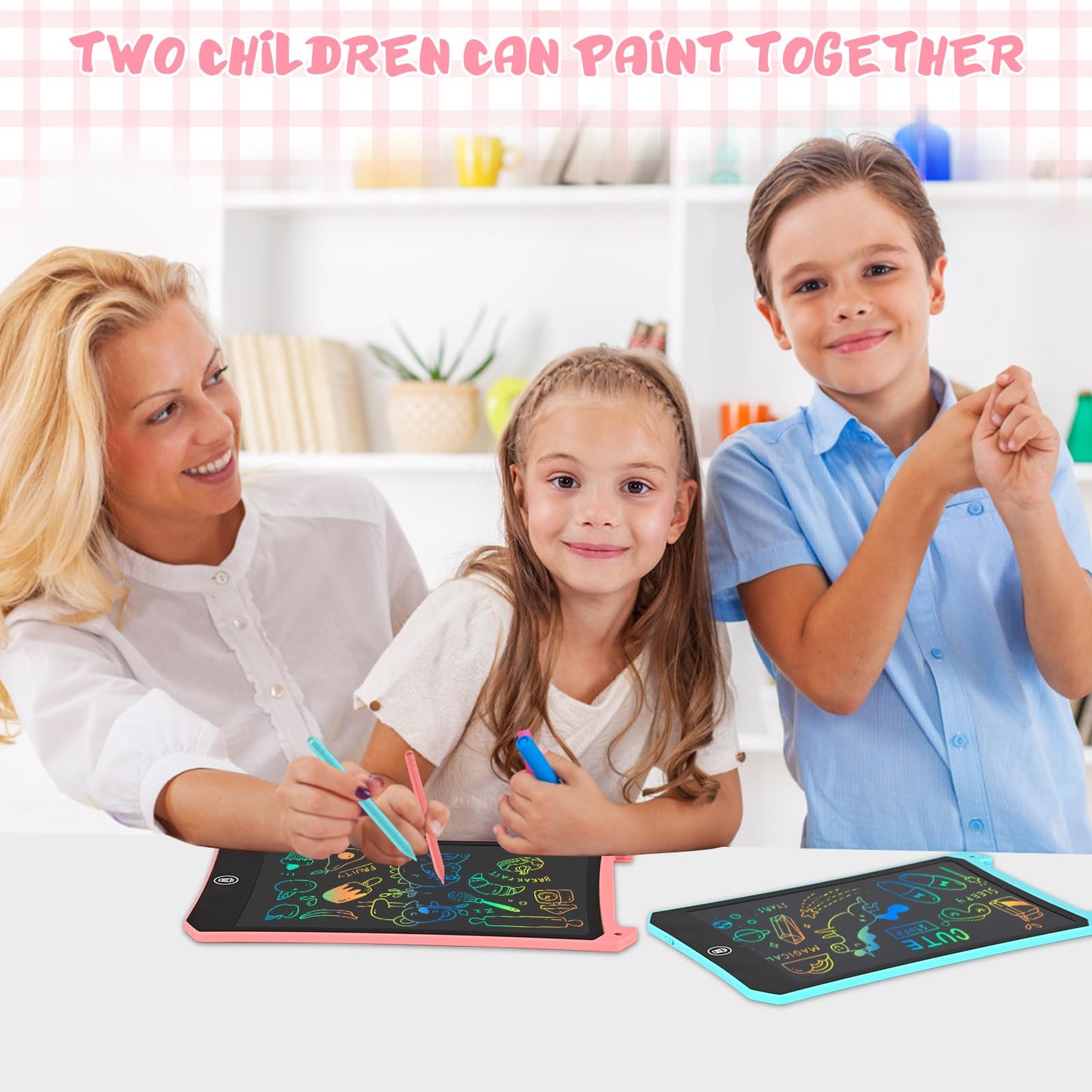 Eoocoo Toys For Ages 2-4, Writing Tablet For Kids 2 Pack, Drawing Board, Toddler Travel Essentials, No Mess Coloring Books For T