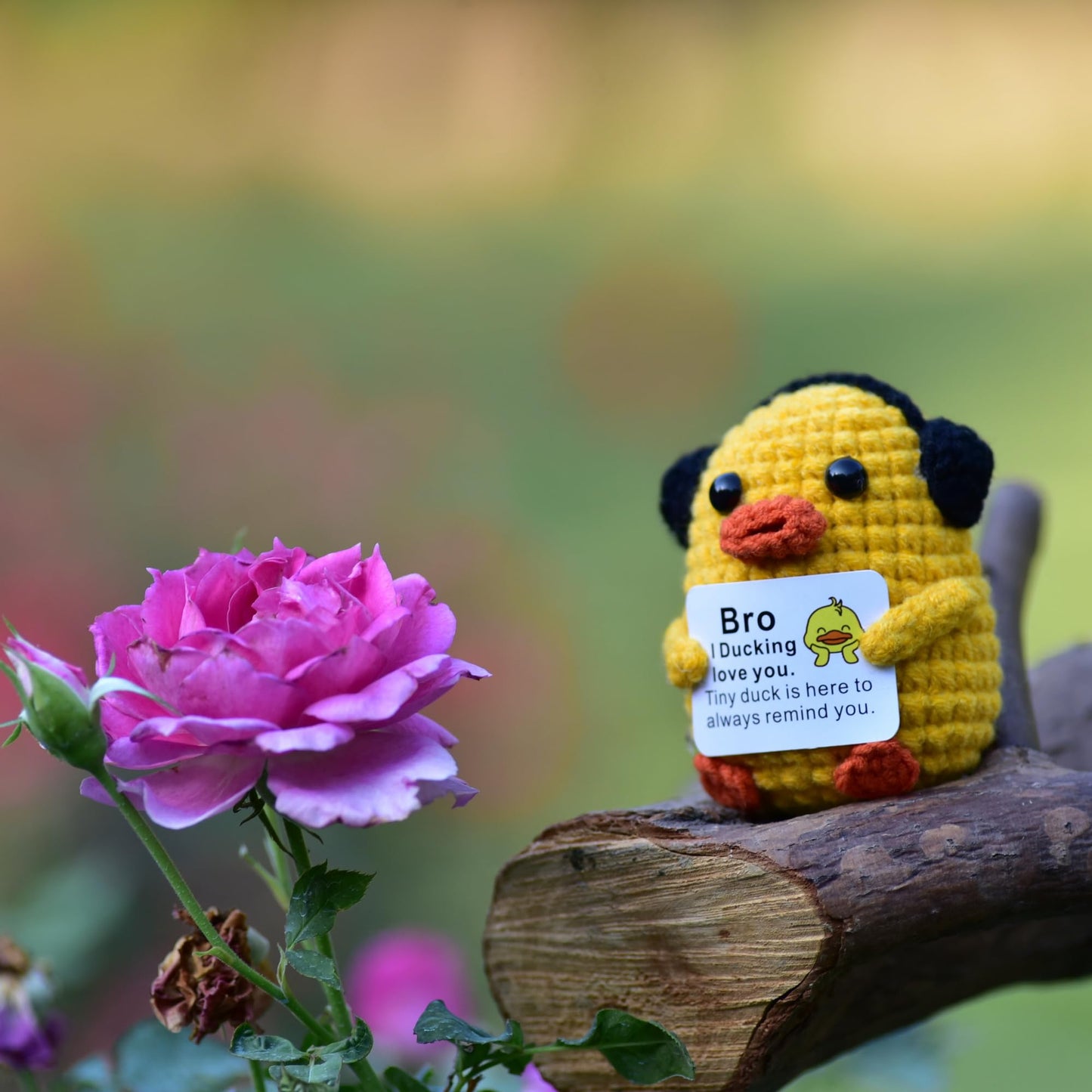 Qyqkfly Funny Crochet Handmade Emotional Ducks Mental Support Positive Supportive Encouragement For Women Men Birthday Christmas