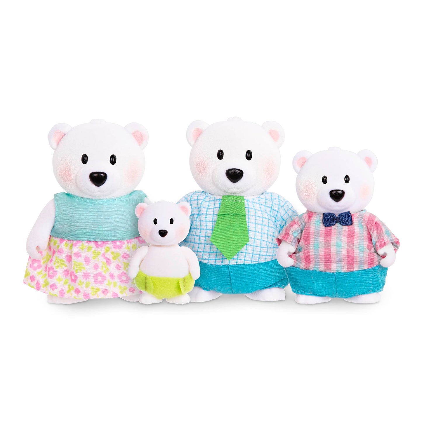 Li'L Woodzeez – Polar Bear Family Set – 4 Collectible Doll Figures With Storybook – Pretend Play Toy – Gift For Kids Age 3+