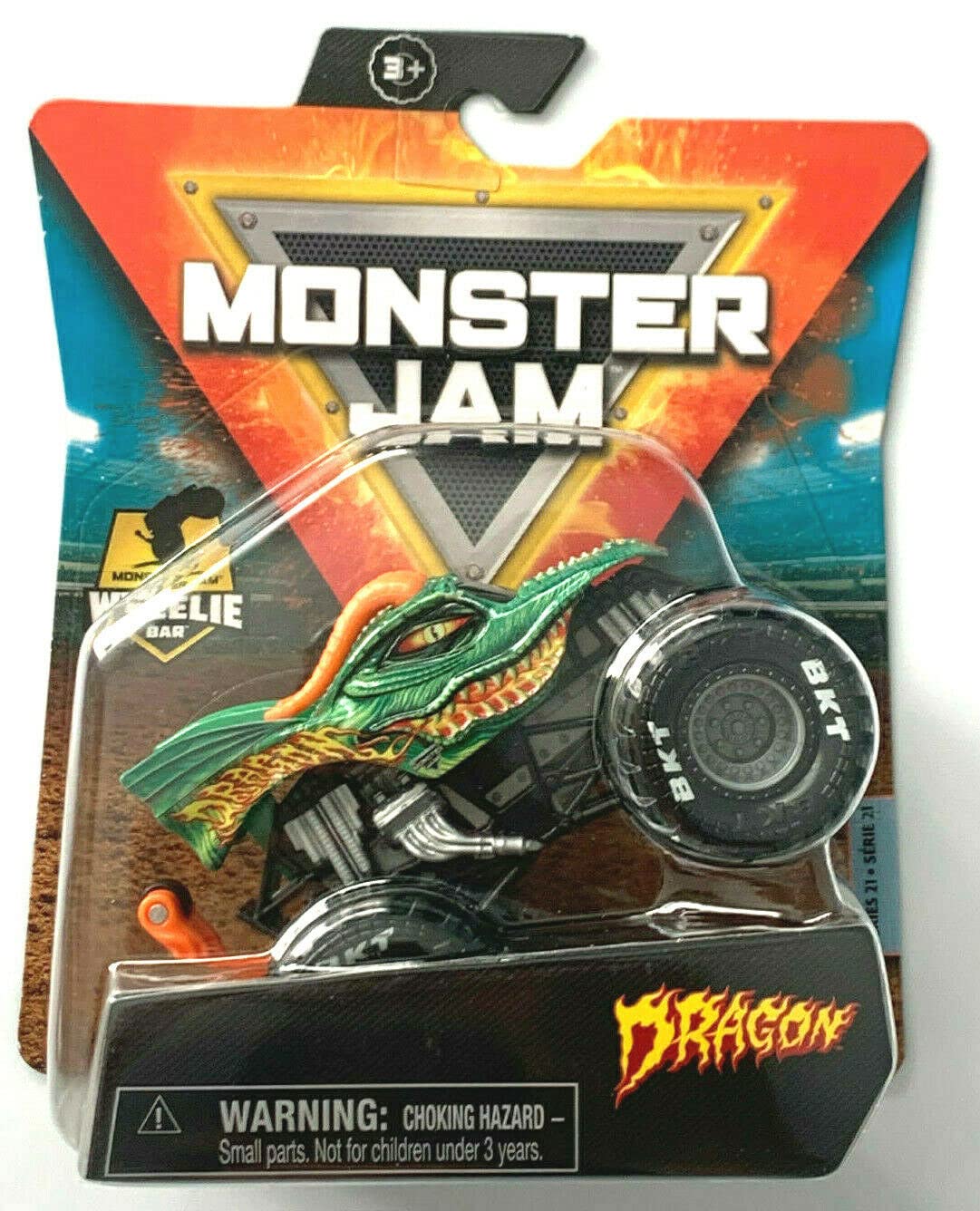 Monsterjam Dragon, Wheelie Series 21 (Bkt Chase Truck) 1:64 Scale