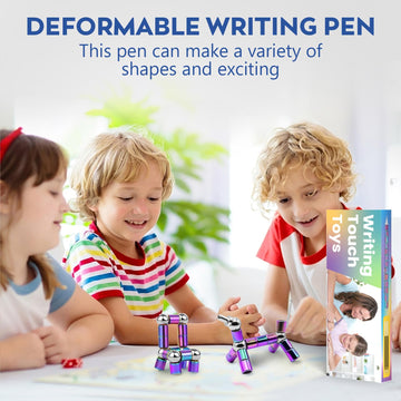 Magnetic Fidget Pen - Multifunctional Writing Tool & Spinner Magnet Toy,13 Magnetic Colorful Rings Figette Figit Pens Ideal Offi