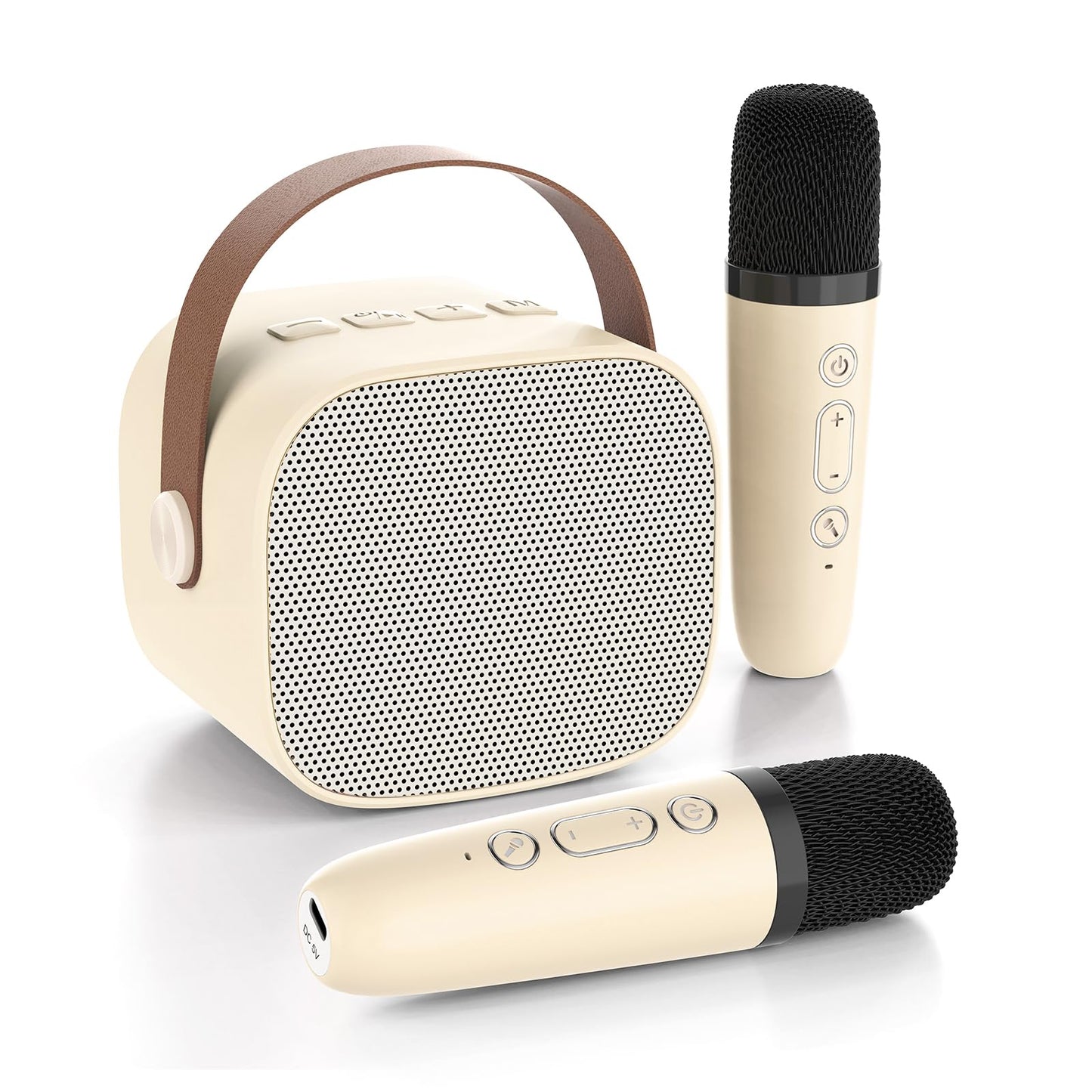 Jungle Monster Mini Karaoke Machine, 4 Magic Voices Mini Karaoke Machine With 2 Wireless Microphones, Wireless Karaoke Machine F