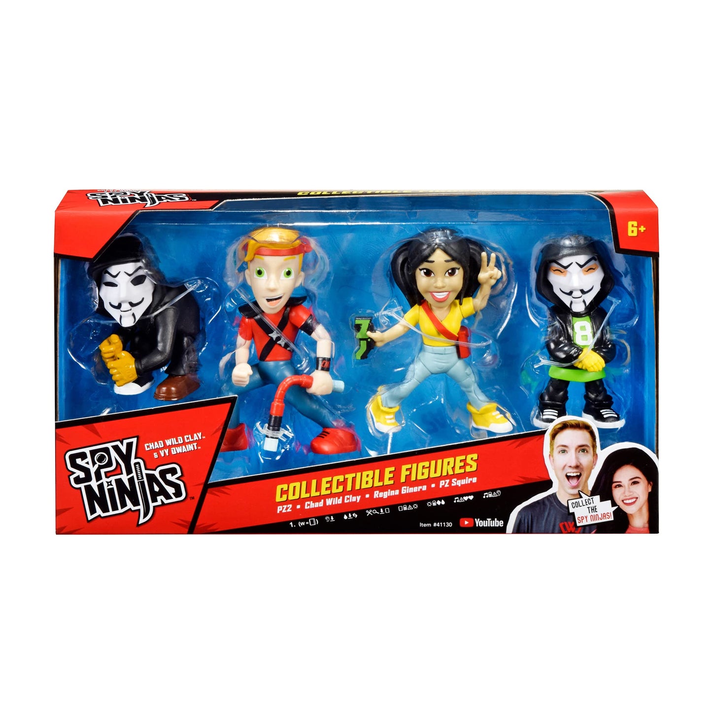 Spy Ninjas Collectible Figure 4-Pack - Chad, Multicolor, Plastic, Model 41130