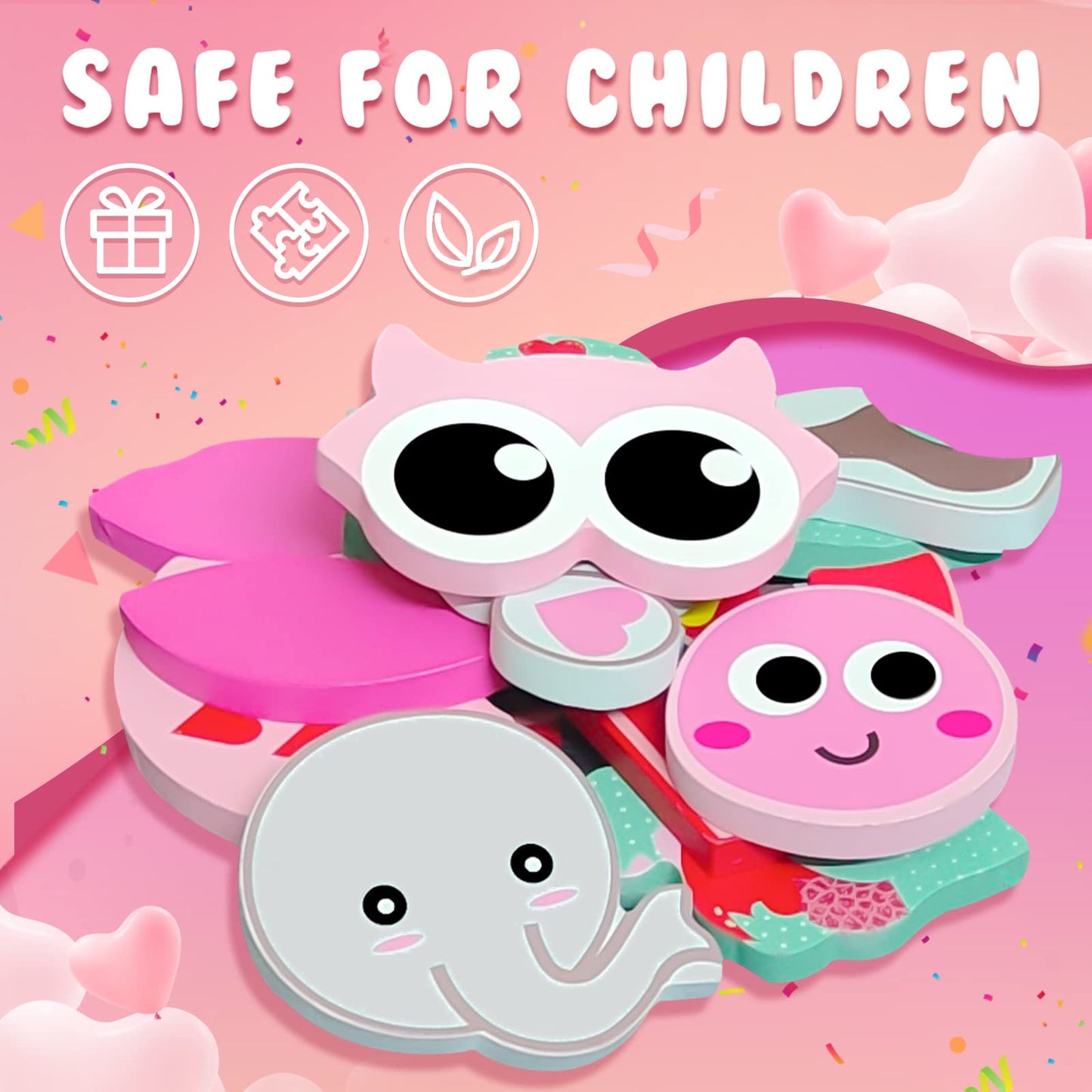 Valentine'S Day Toys 6 Pack Wooden Puzzles For Toddlers Valentine'S Day Gift For Toddler Toys For 1 2 3 4 Year Old Boys Girls Gi