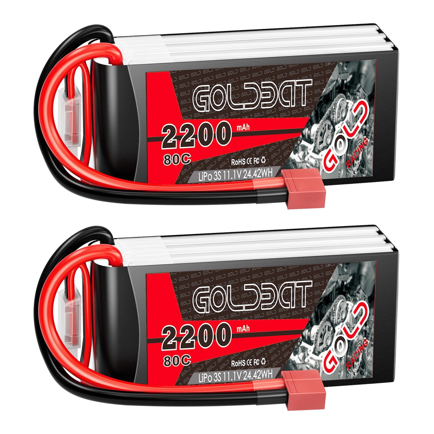 Goldbat Lipo Battery 3S 2200Mah 11.1V 80C Shorty Pack Battery With T Plug For Rc Car Truck Vehicles Rc Drone Quadcopter Helicopt