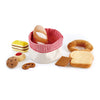 Hape Toddler Bread Basket |Soft Pretend Food Playset for Kids, Bread Toy Basket Includes Toast, Jam Cookie, Cake, Soda Biscuit a
