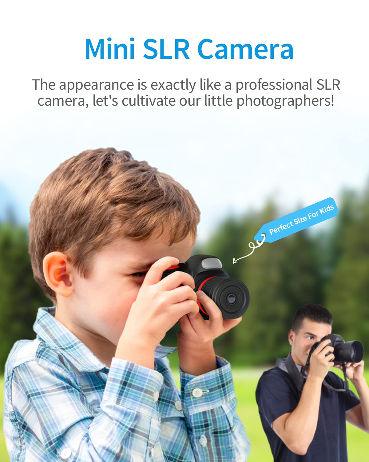 Moreximi Kids Camera, Digital Camera For Kids 3-8 Year Old, Birthday, Toys For Girls, 2.4' Ips Screen, Video Camcorder With Flash, 32G Card Included, Perfect Size (Black)