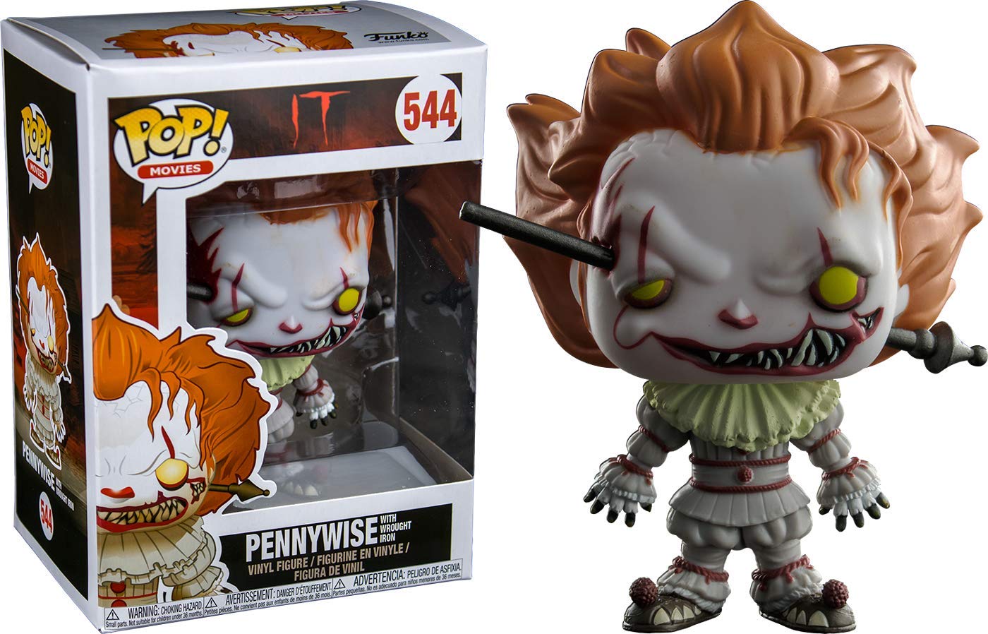 Funko Pop Movies: Pennywise With Wrought Iron Collectible Figure, Multicolor
