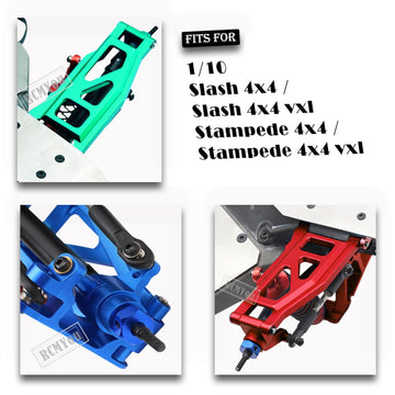 RCMYou Upgrades Part for 1/10 Slash 4x4 VXL/Stampede 4x4 VXL,Alloy Suspension Arm,Caster Block,Steering Blocks,Rear Stub Axle Ca