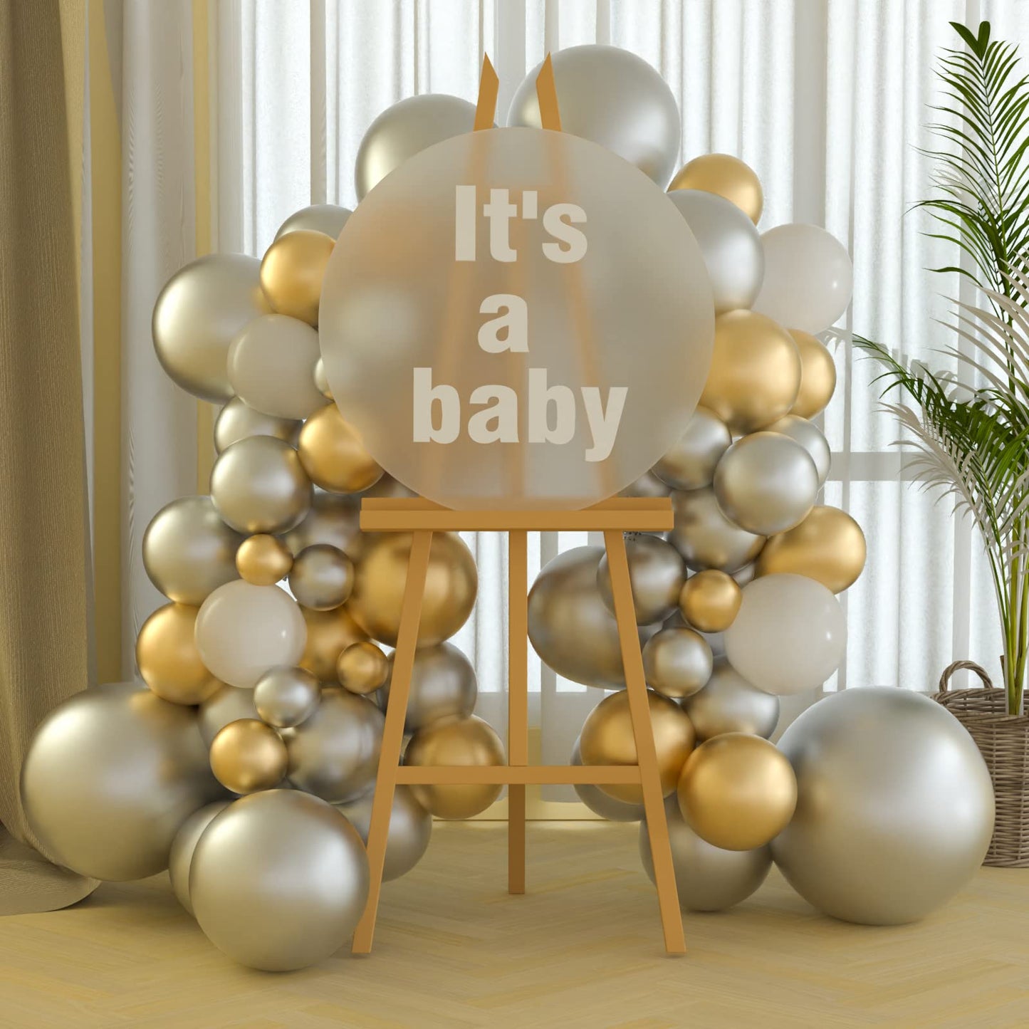 Tuparka Silver Balloons 102 Pcs Metallic Silver Balloons Garland Arch Kit 18 12 10 5 Inches Party Balloons For Birthday Wedding Baby Shower Anniversary Party Decor