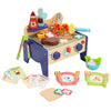 BLUEY - Wooden BBQ and Salad Set, 33-Piece Colorful Playset with Tongs and Food Pieces - Realistic Role-Play & Imaginative Fun f