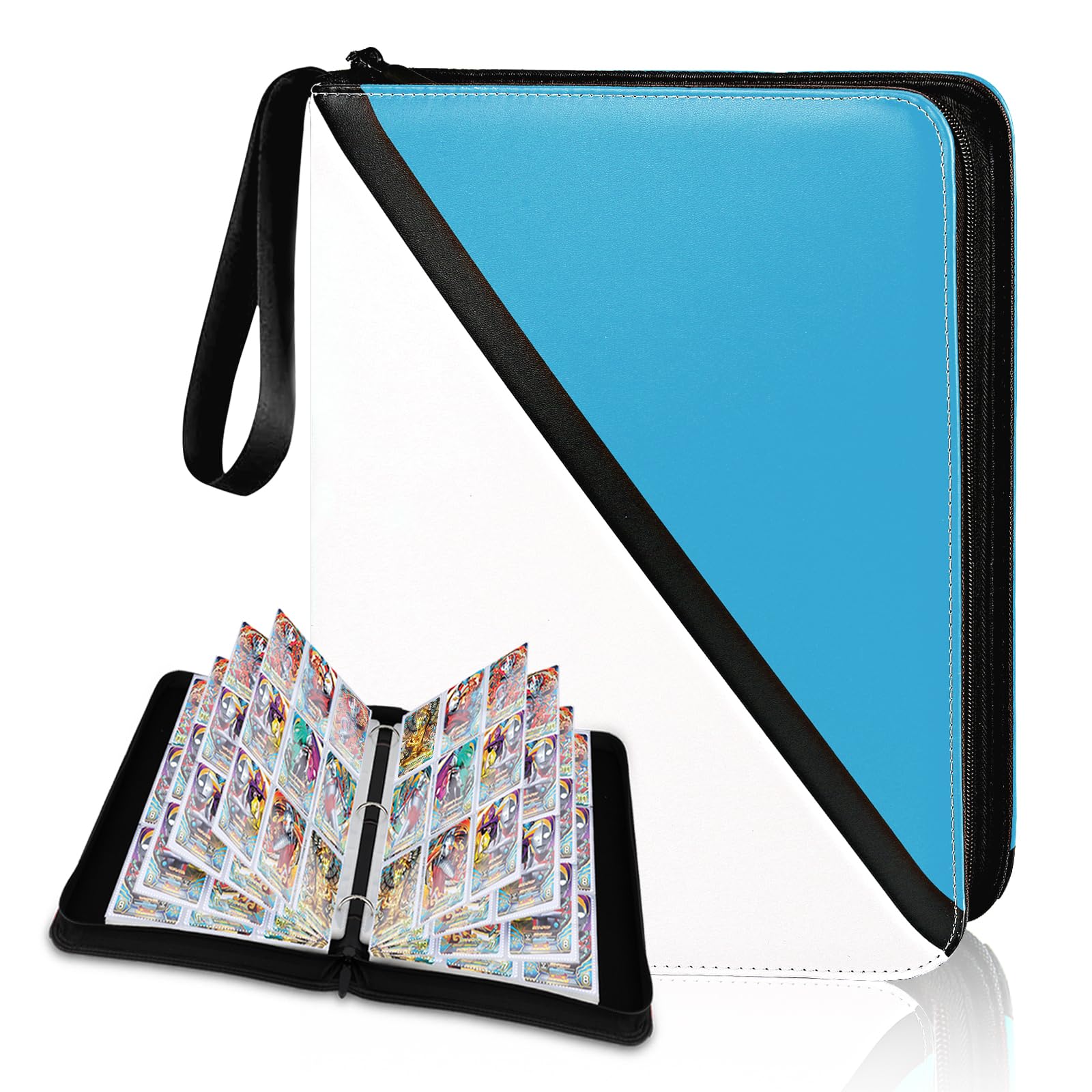 YoKiStar 9-Pocket Trading Card Binder 900 Pockets Card Holder with 50 Toytooth YoKiStar 9-Pocket Trading Card Binder 900 Pockets Card Holder with 50 Toytooth