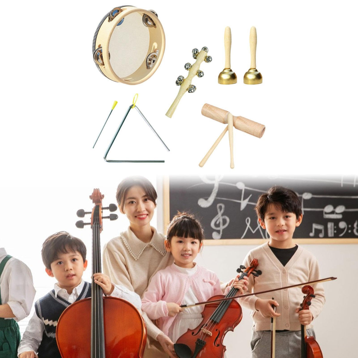 Fashion My Day Toddlers Musical Instruments Set Early Learning Music Toys For Birthday Gift Style A