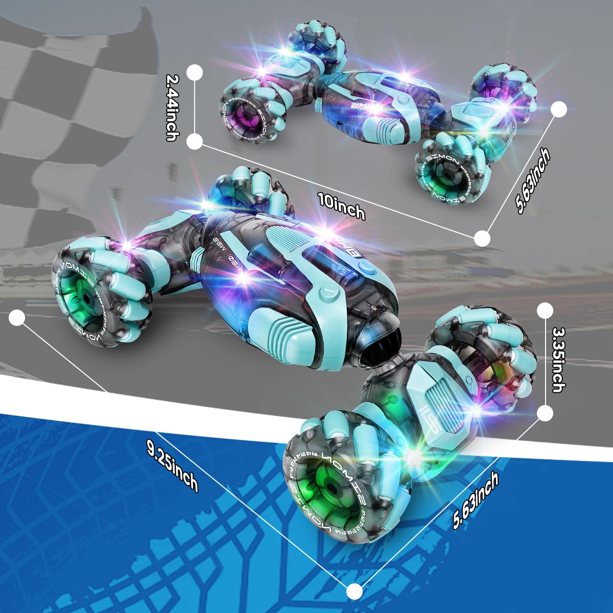 ZMMB Gesture Sensing RC Stunt Car - Best Gifts for Boys 6-12 Year Old 360 Rotating 4WD Remote Control Transform Hand Controlled