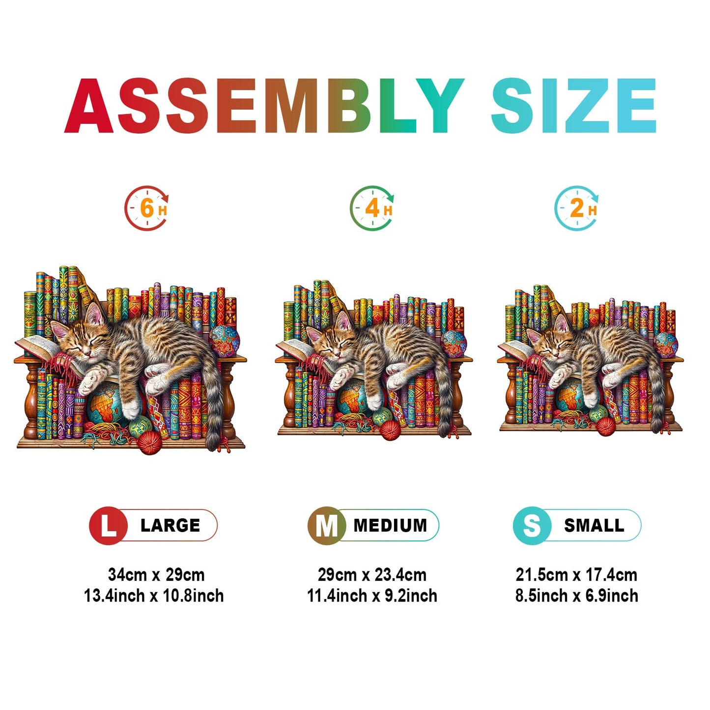 Wooden Cat Puzzles - Unique Shaped Wooden Jigsaw Puzzles For Adults And Kids - Dreamy Cat Wooden Puzzles - Christmas Birthday Gi